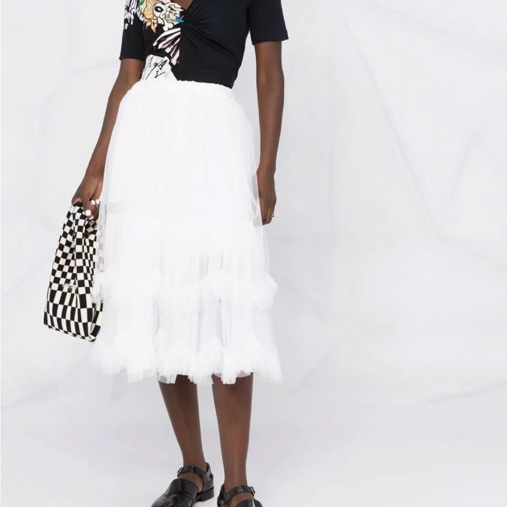 CDG Girl Ruffle-detail tulle skirt brand new